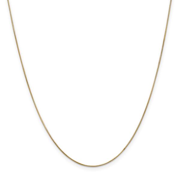 Unisex Gold Classics(tm) 65mm. 14kt. Gold Round Snake Chain Necklace