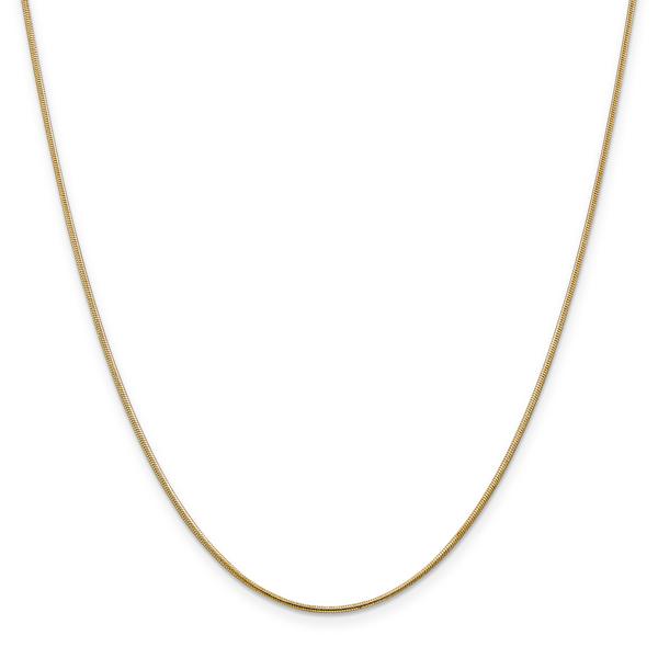 Unisex Gold Classics(tm)1.1mm. 14kt. Gold Round Snake Chain Necklace