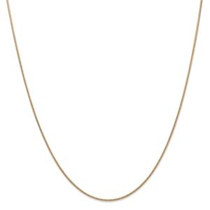 Unisex Gold Classics(tm) 1.4mm.14kt. Gold Round Snake Chain Necklace
