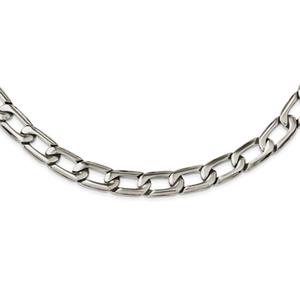 Mens Gentlemen's Classics(tm) Square Stainless Steel Link Necklace