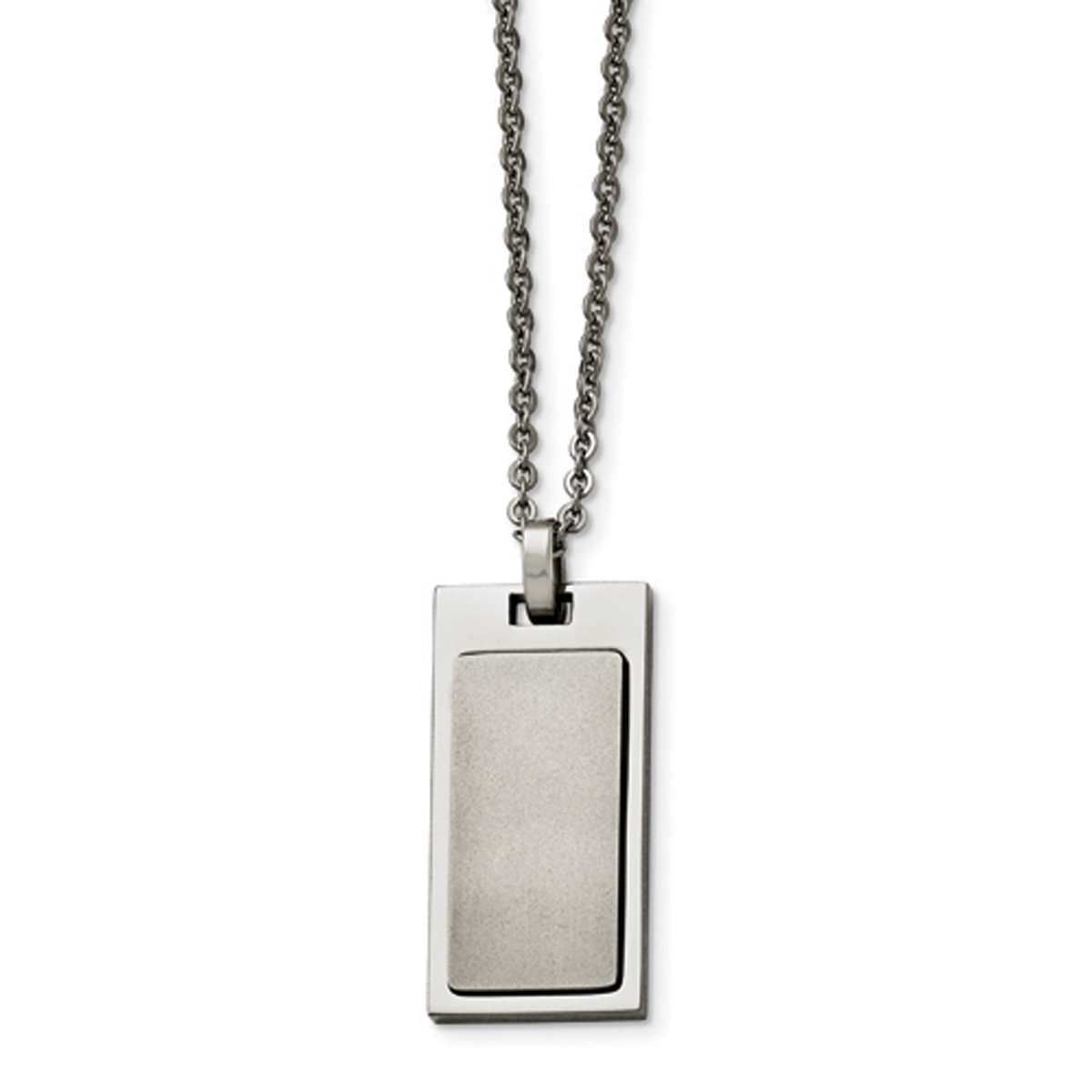 Mens Gentlemen's Classics(tm) Polished Stainless Steel Necklace