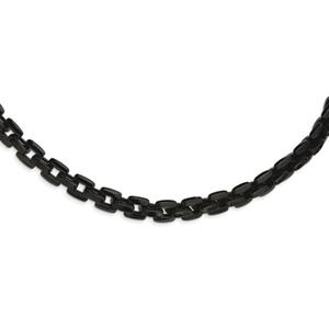 Mens Gentlemen's Classics(tm) Black Plated Stainless Steel Necklace