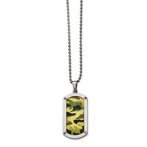 Mens Gentlemen's Classics(tm) Camouflage Dog Tag Necklace