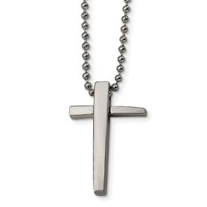 Mens Gentlemen's Classics(tm) Unique Stainless Steel Cross Necklace