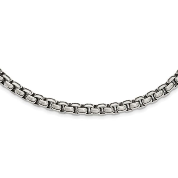 Mens Gentlemen's Classics(tm) High Polished Steel Chain Necklace