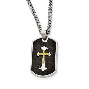 Mens Gentlemen's Classics(tm) Diamond Cut Cross Necklace