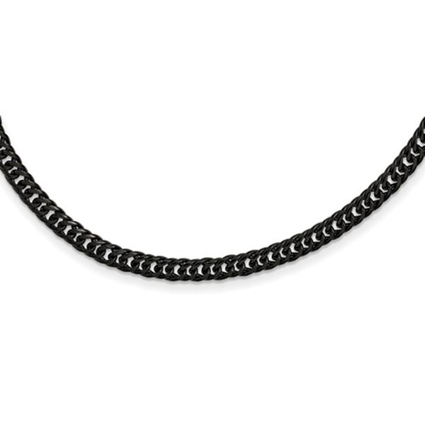 Mens Gentlemen's Classics(tm) Black Double Curb Chain Necklace