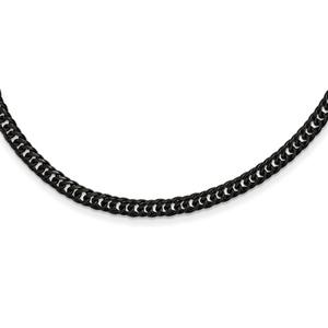 Mens Gentlemen's Classics(tm) Black Double Curb Chain Necklace