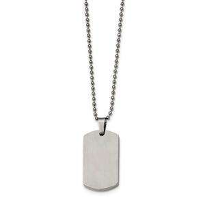 Mens Gentlemen's Classics(tm) Rounded 4mm Edge Dog Tag Necklace alternate view