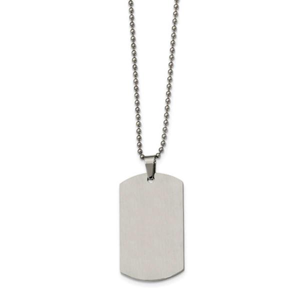 Mens Gentlemen's Classics(tm) Rounded 2mm Edge Dog Tag Necklace alternate view