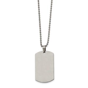 Mens Gentlemen's Classics(tm) Rounded 2mm Edge Dog Tag Necklace alternate view