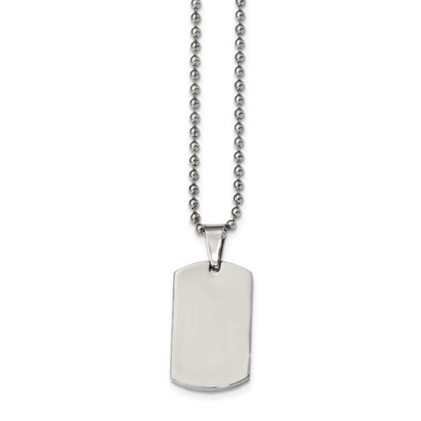 Mens Gentlemen's Classics(tm) 1.85mm Reversible Dog Tag Necklace