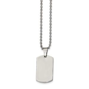 Mens Gentlemen's Classics(tm) 1.85mm Reversible Dog Tag Necklace