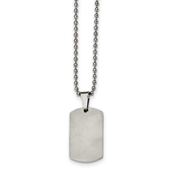 Mens Gentlemen's Classics(tm) 1.85mm Reversible Dog Tag Necklace alternate view