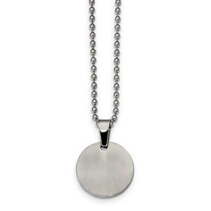 Mens Gentlemen's Classics(tm) 2.0mm Thick Round Dog Tag Necklace alternate view
