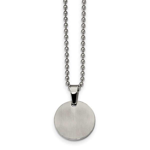 Mens Gentlemen's Classics(tm) 2.0mm Thick Round Dog Tag Necklace alternate view