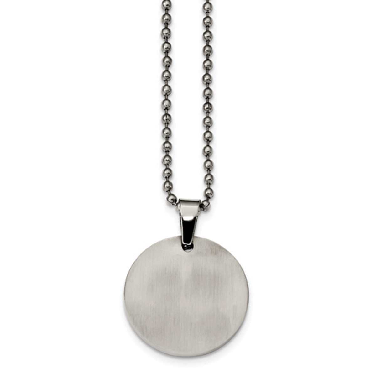 Mens Gentlemen's Classics(tm) Round 2.0mm Thick Dog Tag Necklace