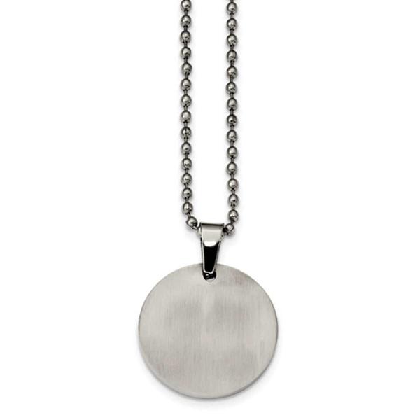 Mens Gentlemen's Classics(tm) Round 2.0mm Thick Dog Tag Necklace alternate view