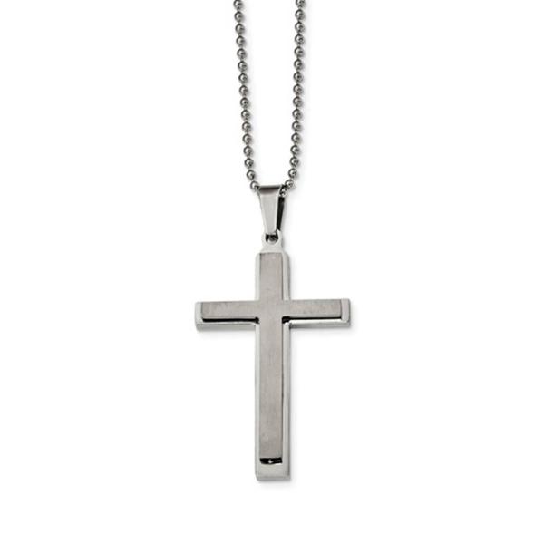 Mens Gentlemens Classics(tm) Layered Cross Pendant Necklace