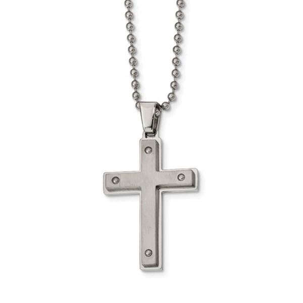 Mens Gentlemen's Classics(tm) Classic Steel Cross Necklace
