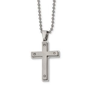 Mens Gentlemen's Classics(tm) Classic Steel Cross Necklace