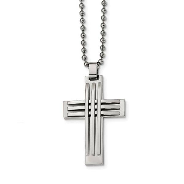 Mens Gentlemen's Classics(tm) Stainless Steel Classic Cross Necklace