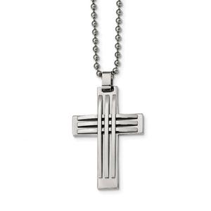 Mens Gentlemen's Classics(tm) Stainless Steel Classic Cross Necklace
