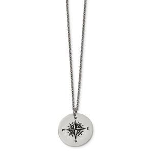 Mens Gentlemen's Classics(tm) Those Who Wander Compass Necklace