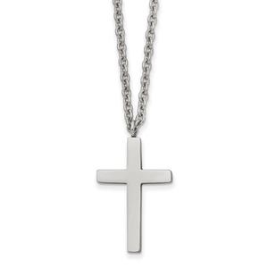 Mens Gentlemen's Classics(tm) Cross Necklace with High Polish Shine