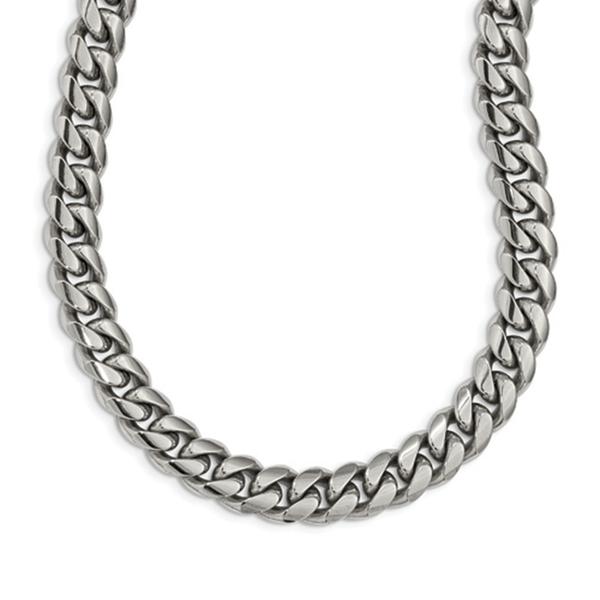 Mens Gentlemens Classics(tm) Stainless Steel Curb Chain Necklace