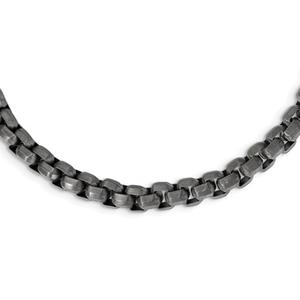 Mens Gentlemens Classics(tm) Gunmetal IP-Plated Box Chain Necklace