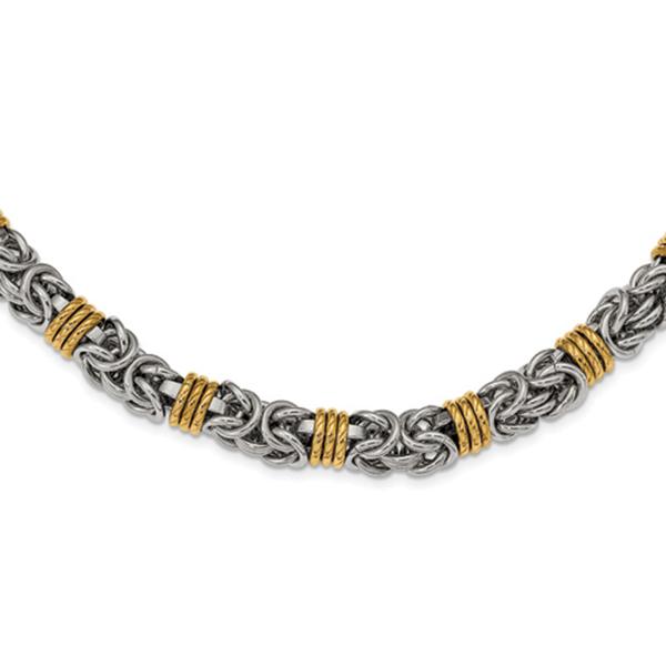 Mens Gentlemen's Classics(tm) Yellow IP-Plated Steel Necklace