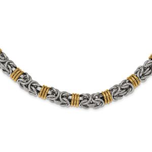 Mens Gentlemen's Classics(tm) Yellow IP-Plated Steel Necklace