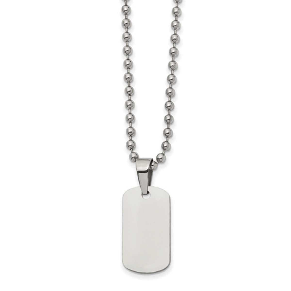 Mens Gentlemen's Classics(tm) Steel Reversible Dog Tag Necklace