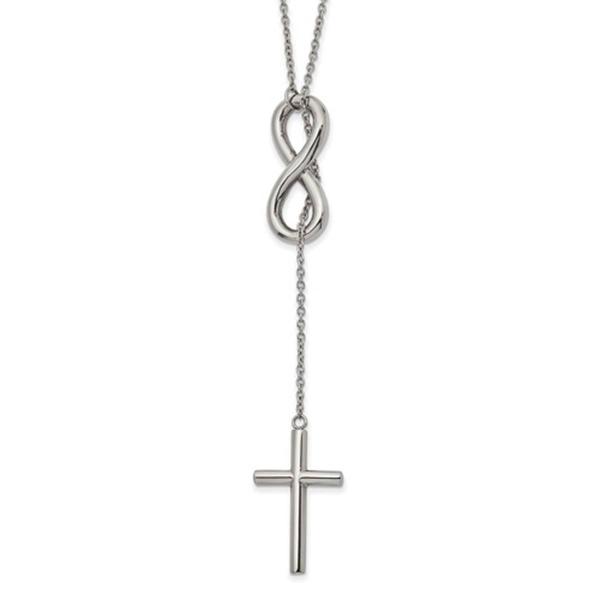 Mens Gentlemen's Classics(tm) Infinity & Cross Adjustable Necklace