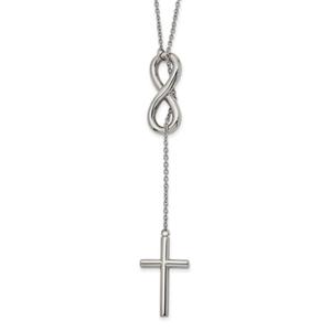 Mens Gentlemen's Classics(tm) Infinity & Cross Adjustable Necklace