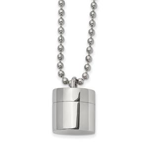 Mens Gentlemen's Classics(tm) Stainless Steel Capsule Necklace