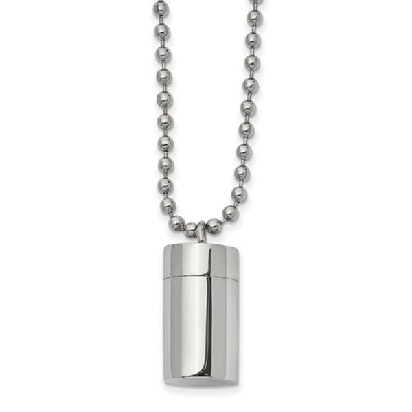 Mens Gentlemen's Classics(tm) Stainless Steel Open Capsule Necklace