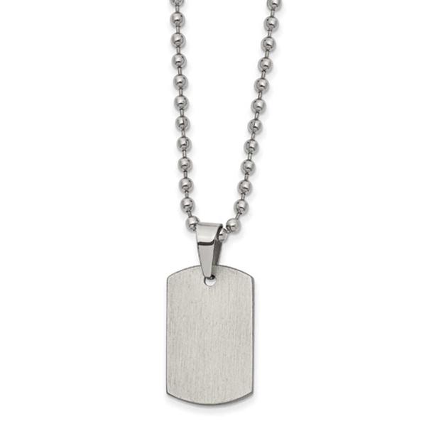 Mens Gentlemen's Classics(tm) Reversible Steel Dog Tag Necklace