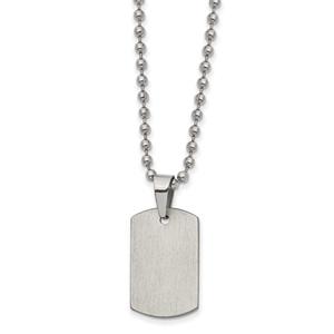 Mens Gentlemen's Classics(tm) Reversible Steel Dog Tag Necklace