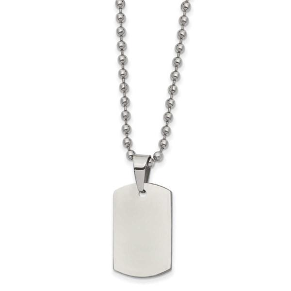 Mens Gentlemen's Classics(tm) Reversible Steel Dog Tag Necklace alternate view