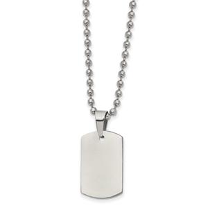 Mens Gentlemen's Classics(tm) Reversible Steel Dog Tag Necklace alternate view
