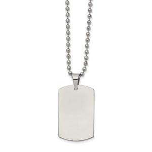 Mens Gentlemen's Classics(tm) Reversible Dog Tag Necklace in Silver alternate view