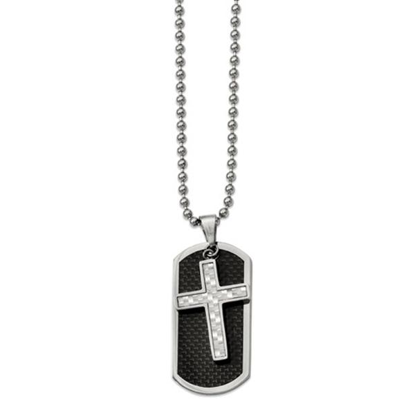 Mens Gentlemen's Classics(tm) 2pc. Dog Tag & Cross Necklace