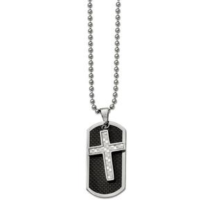 Mens Gentlemen's Classics(tm) 2pc. Dog Tag & Cross Necklace