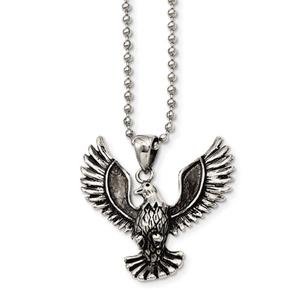 Mens Gentlemen's Classics(tm) Antiqued Screaming Eagle Pendant Neckl