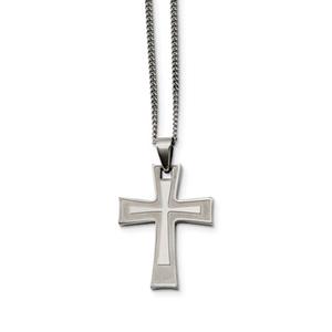 Mens Gentlemens Classics(tm) High Polished Cross Necklace
