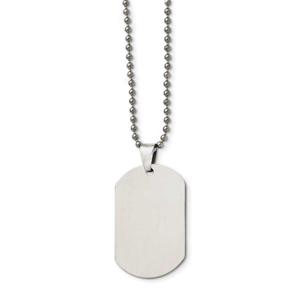 Mens Gentlemen's Classics(tm) Classic Steel Dog Tag Necklace