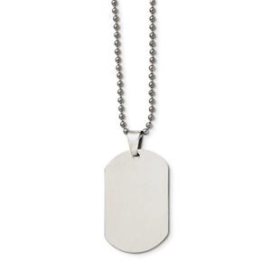 Mens Gentlemen's Classics(tm) Classic Steel Dog Tag Necklace