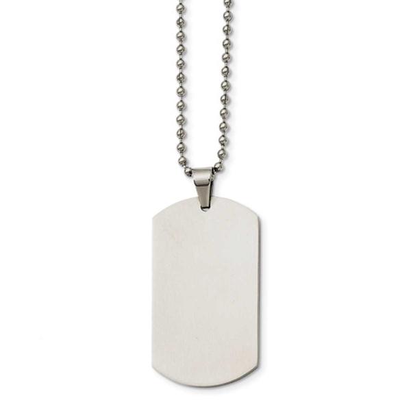Mens Gentlemen's Classics(tm) Engravable Dog Tag Necklace